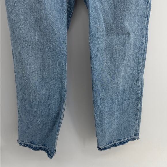 Abercrombie & Fitch The 90’s Relaxed Jeans High Rise raw hem denim jeans sz 25 - Picture 3 of 8